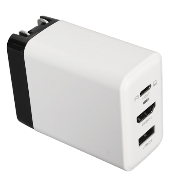 Portabel dockningsladdare adapter 3 i 1 snabbladdning HD Multimedia Interface PD 65W USB C laddare för Switch OLED 100‑240V svart vit EU-kontakt