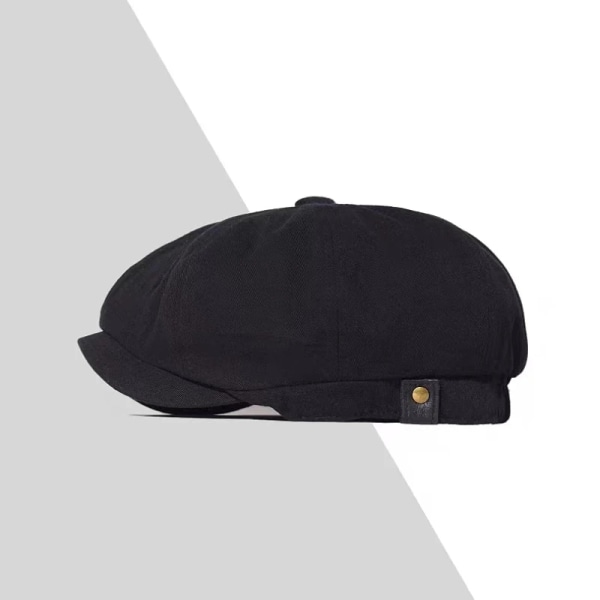 Den nye britisk stil mode baret mænds flade top spids hat black