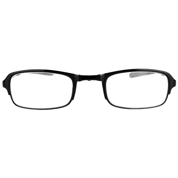 Unisex bærbar letvægts foldbar ultratynd sort læsebrille til presbyopi (2.0)