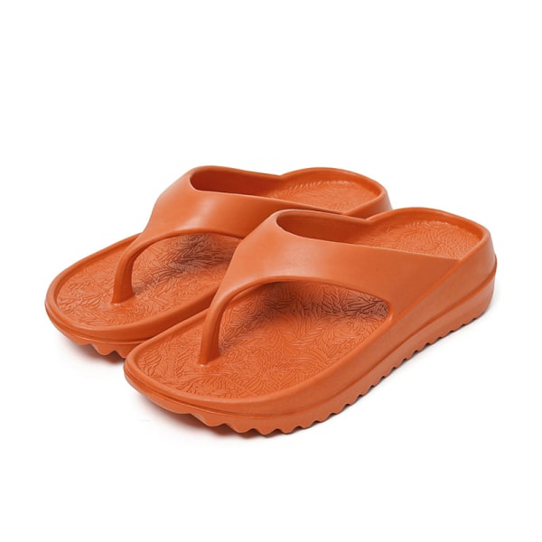 Nye sommerstrandsandaler med skridsikre flip-flop-sandaler EVA tyk bund hurtigttørrende flip-flops ensfarvet fritids udendørs hjemmesko med clip toe tøfler