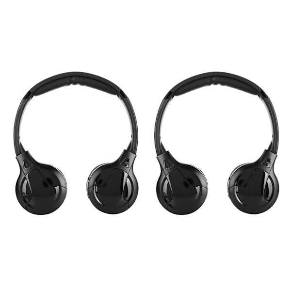2-kanals trådløse infrarøde IR stereo hodetelefoner nakkestøtte hodetelefoner for bil DVD[GKS]
