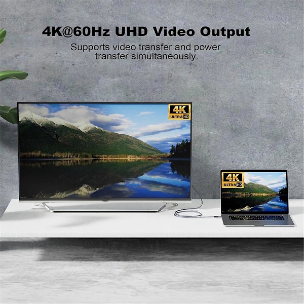 USB-förlängningskabel 4K-kabel Typ-C hane till hona förlängning Ultra HD 20 Gbps 240 W data snabb HD Tra