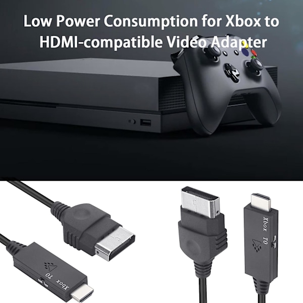 Adapterkabel HD-kompatibel Plug Play 1080P Drivfri för Xbox till HDMI-kompatibel Förlustfri Överföringskonverterkabel Hemförsörjning