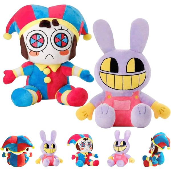 2st The Amazing Digital Circus Plysch Doll, Pomni och Jax gosedjur för barn och fans