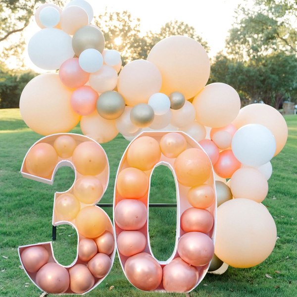 73/93cm Giant Fødselsdag Figur Ballon Fyldningsboks 1 et år 1. Fødselsdag Dreng Pige Jubilæum Baby Shower Køn Afsløring Dekoration 93cm 5