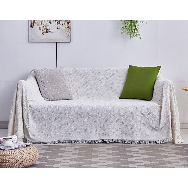 Enkelt overkast antracitgrå, bomuld, sofkast 130*180cm