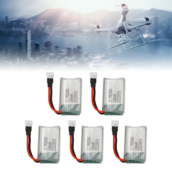 702030 300mAh RC Drone Batteri UAV Udskiftningsbatteri Drone Tilbehør til E55 FQ777 FQ17W DFD F180 FY530 U816 3.7V