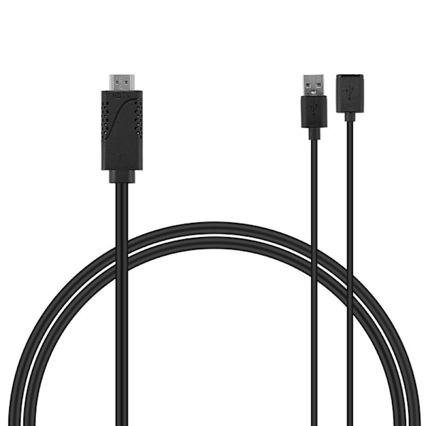 2 i 1 USB hunn til HDMI hann HDTV-adapterkabel for IOS 8.0 &
