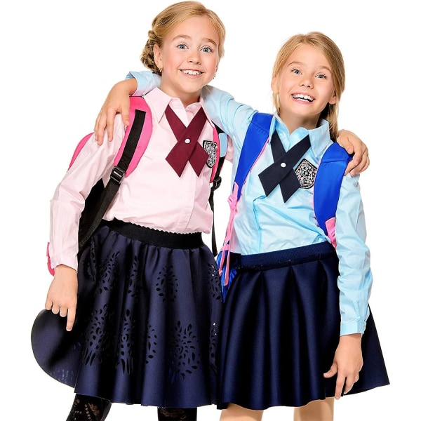 3 stk. Pige Uniform Slips, Justerbar Criss Cross Sløjfe, Skoleuniform Til Piger, Kryds Hals Slips, Pige Hals Slips