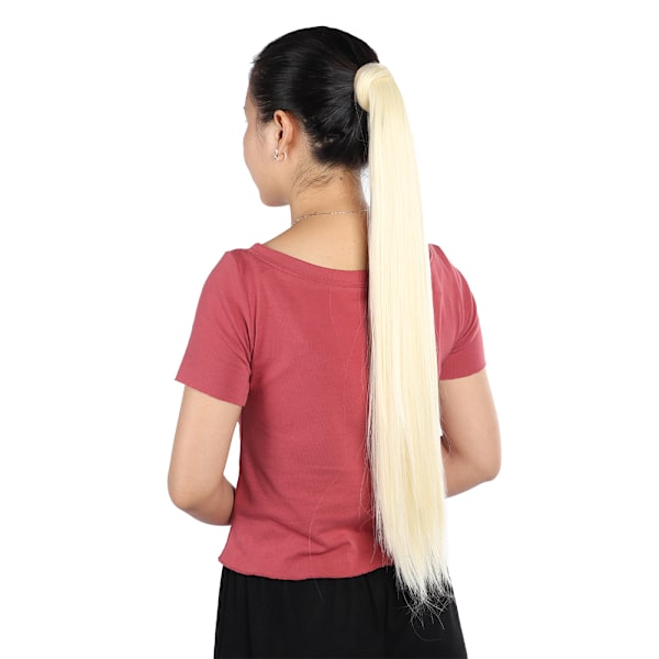 Lang Rett Hårforlengelse Hestehale Parykk Clip in Hestehale Falskt Hår Styling 01#