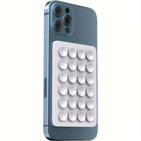 Two Pieces 24 Mini Suction Cups, Universal Non-Slip Grip, Waterproof, Multifunctional Mobile Phone Accessories, Suitable for Various Models white