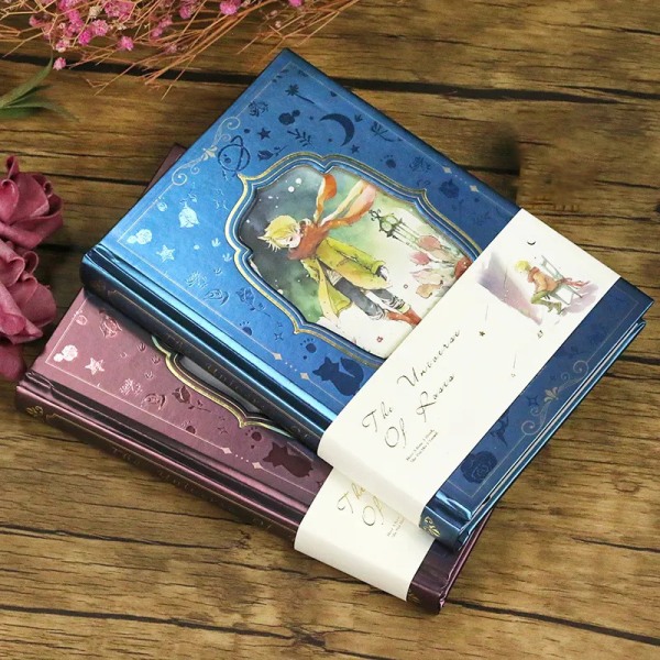 Den lille prinsen målarbok illustrerad dagbok DIY handbok anteckningsbok D