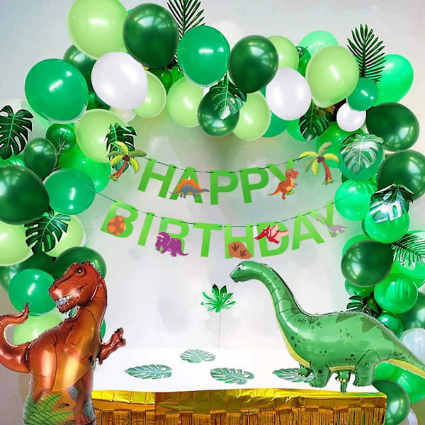 Første bursdagsfest ballong gutt dinosaur bursdag ballong bue sett dinosaur ballong banner dinosau