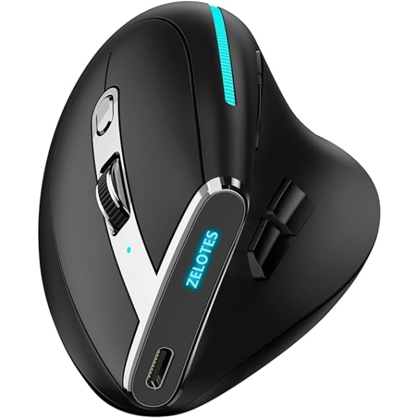 F-36 Vertical Wireless Optical Mouse 2.4G Blue-Tooth Mouse Full Color Light 8 Programming Keys Five dpi Mouse