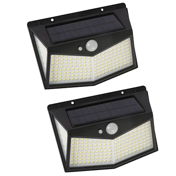 Solar Lights Outdoor 212 LED with Lights Reflector and 3 Lighting Modes, Motion Sensor Wall Lights,IP65 Waterproof Solar Powered - 2 Pack