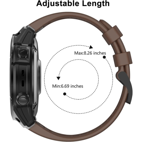 Klockarmbånd Silikon (Digitalklocka osv.) - Flere størrelser 22 mm