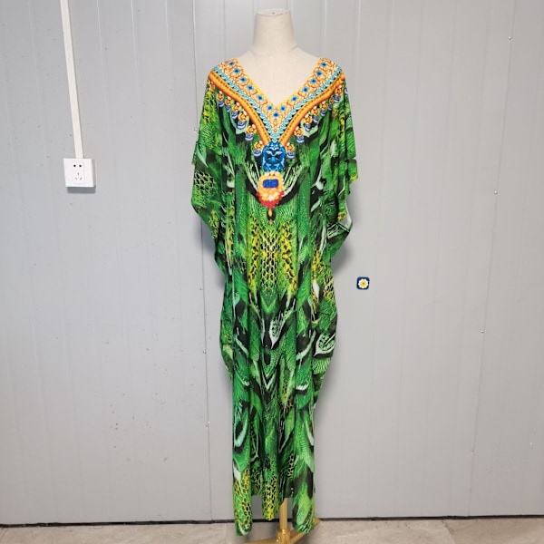 Dame strandkaftan kjole badedragt cover-up -FD1--O-