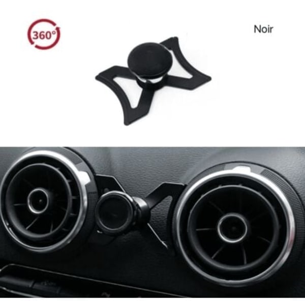 Magnetisk biltelefonholder for Audi A3 S3 RS3 8V biltelefonfeste for smarttelefon GPS, 360 graders justerbar visning, Black.ca[GKS]