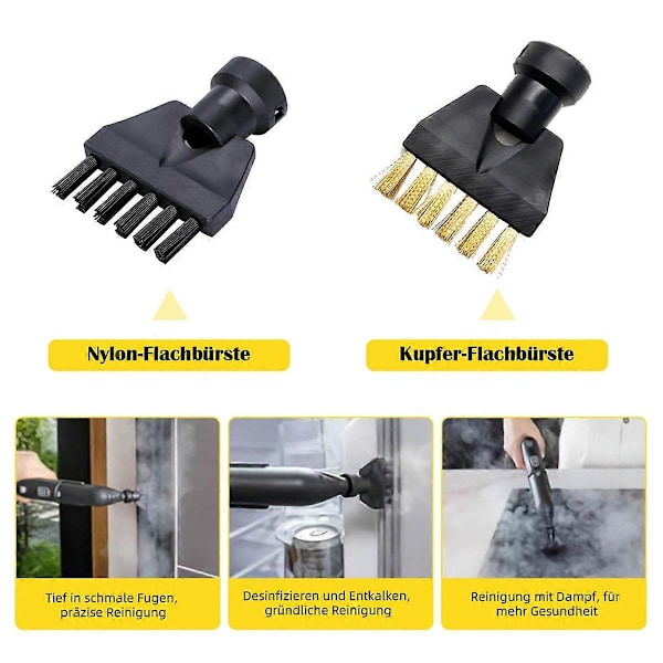 10-delars tillbehörsset för Kärcher ångtvättar SC1, SC2, SC3, SC4-po- As Shown