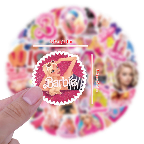 60st Barbie klistermärken dekorativa laptop bagage handbok vattentäta klistermärken
