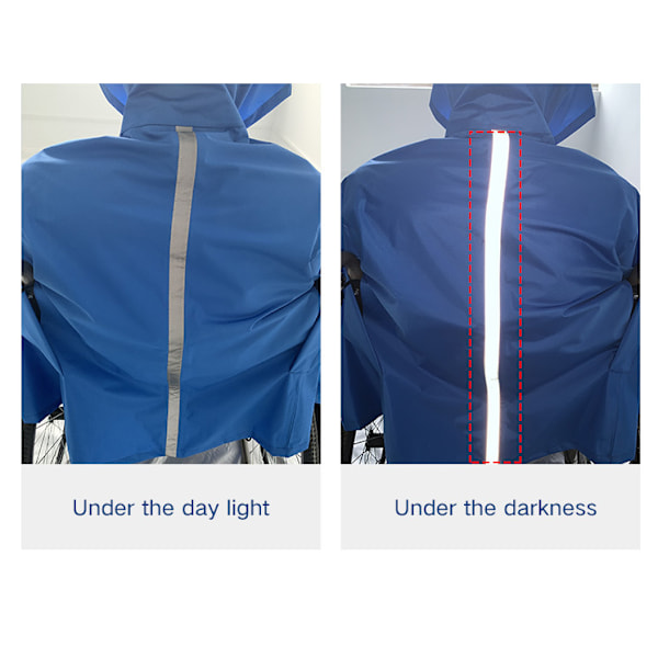 Rullstolsöverdrag Rullstolsväska Vattentät Säkerhetsreflekterande Poncho Poncho (varmt foder)-FQ3- blue