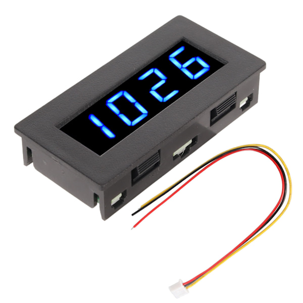 Digital frekvensräknare hastighetsmätare DC 8 till 15V 0,56 tum 5 till 9999 RPM 4 LED digital display frekvenstachymeter blå