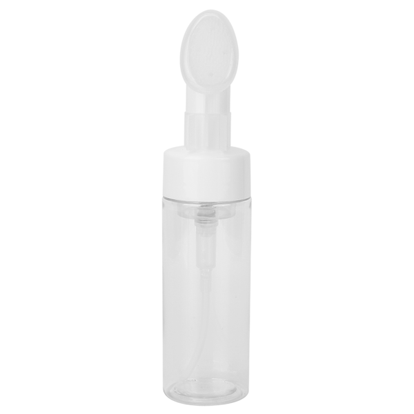 Mousse Skumflaske Silikonebørste Tom Genopfyldelig Ansigtsrenseskum Flaske Transparent 150ML