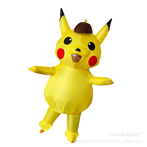 Uppblåsbar Pikachu-dräkt för vuxna och barn - Dockkläder, leksaker, roliga tecknade cosplay-kläder, dockrekvisita Alien special materia Alien special material Children 110-140cm
