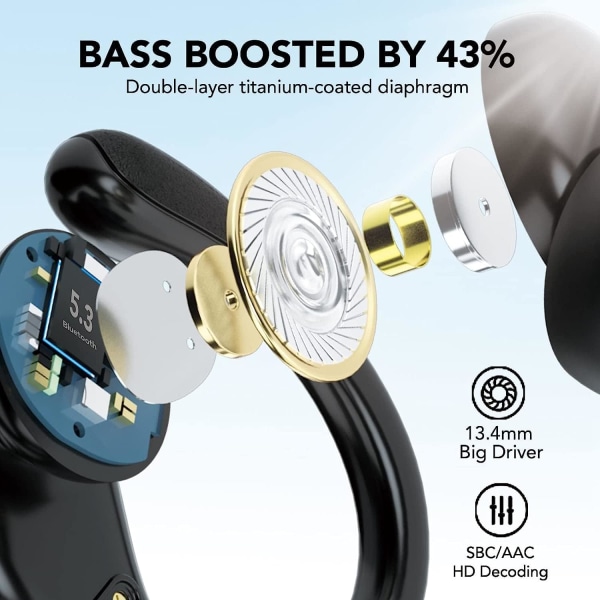 In-ear-hørlurar BX17 TWS - Vattentäta trådlösa hörlurar