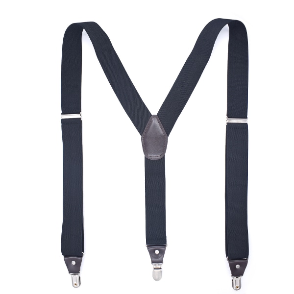 Herre elastiske bukseseler med supersterke klips, solid glidelås og justering, bukseseler, bukseseler