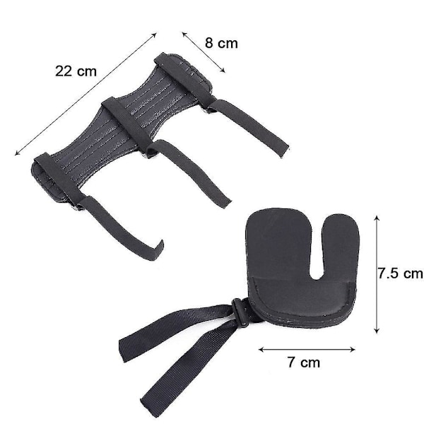 Armbeskytter Bue Finger Tab Fingerbeskytter Sæt Justerbare Stropper Bueskydning Armbeskytter-FD3--O-