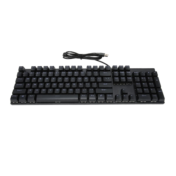 104-tasters mekanisk tastatur med blå switch 28 baggrundsbelysningstilstande Dual Color Injection RGB Gaming Keyboard til Windows til OS X