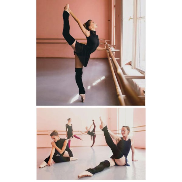 Långstickade benvärmare för damer Strumpa för balett Fitness Yoga ljusgrå
