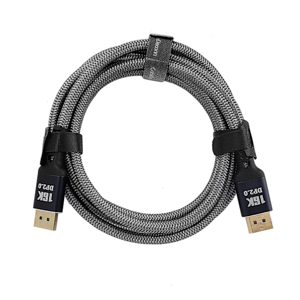 2m DisplayPort 2.0 Cable with DVI HD Adapter - 16K at 60Hz for Computer, TV, Projector, and Monitor