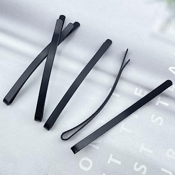 50 st metallhårnålar, 8,5 cm långa hårnålar för kvinnor med tjockt långt uppsatt hår - svart