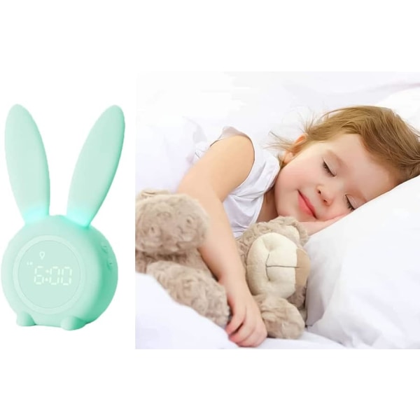 Väckarklocka, kaninväckarklocka, babyljusväckare för barn kaninmönster väckarklocka, söt för flickor ljus väckarklocka Snooze-funktion Magnetinsta