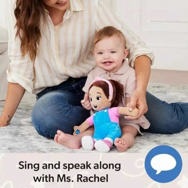 Fröken Rachel Puhuva & Laulava Nukke Uusi 30cm Iso Pehmonukke Pehmeä Kangas - AD10--O-