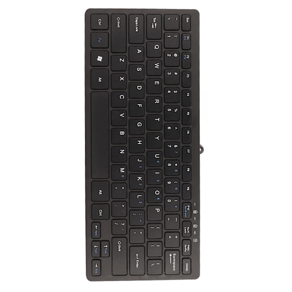 USB-kablet tastatur 78 taster ultra tynd mini bærbar anti-slip mute tastatur til bærbare computere desktops sort