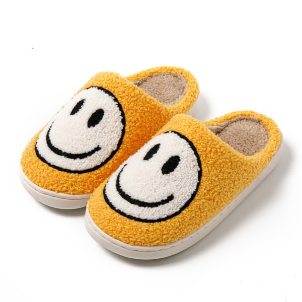 Smiley Face Tofflor Dam Smile Tofflor Gul 36-37