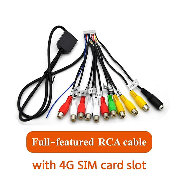 Bilstereo Radio RCA Utgångskabel Tråd Aux-ingång Adapter Subwoofer/Förstärkare 3.5mm Hona 20-Pin Kabelhärva