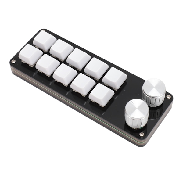 Mini 10-tasters tastatur med 2 knotter Blå bryter Tilpasset programmering Hot Swappable Enhånds makro mekanisk tastatur