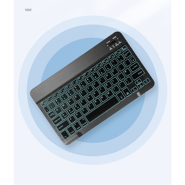 Superslim (4 mm) 10-tums trådlöst Bluetooth-tangentbord, Bluetooth med USB-laddningskabel