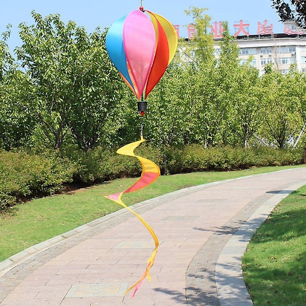 Varmtluftballon Legetøj Vindmølle Spinner Have Plæne Gård Ornament Udendørs Fest Favør Tilbehør Jun-24