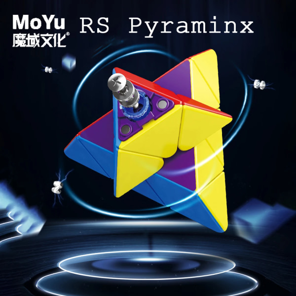 MoYu RS Pyraminx Magneettinen Magic Cube RS M Maglev Professional Speed ​​Cube Pyramid Speed ​​Puzzle Lelut Cubo Magico Lasten Lahjat Maglev Pyraminx
