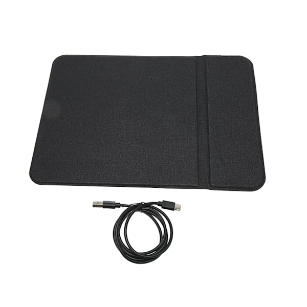 Charging Mouse Pad Qi Standard Slip Resistance Base 15W Fast Charging Mouse Mat for Home Office Black