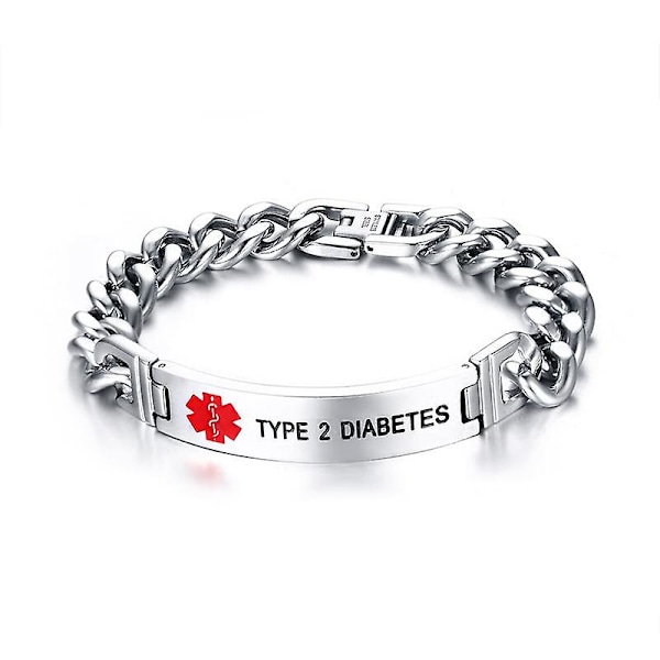 Epilepsi - Medicinsk nødsituation, ID-armbånd TYPE 2 DIABETES