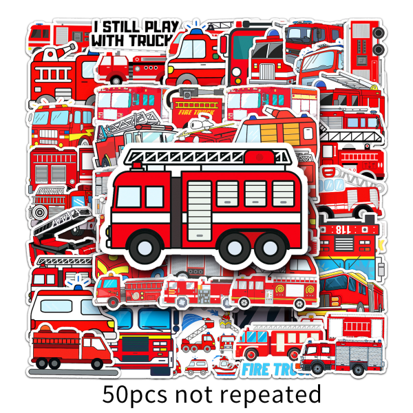 50. tarrat klistermärken - brandbilar