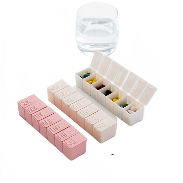 2 resor portabla plast piller lådor
