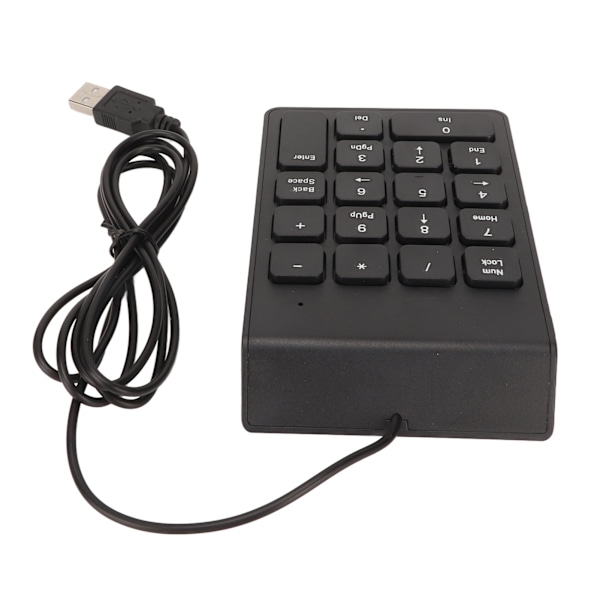 Kablet numerisk tastatur 18 taster ergonomisk USB Plug and Play stille taster mini numerisk tastatur til PC bærbar computer desktop 1 stk