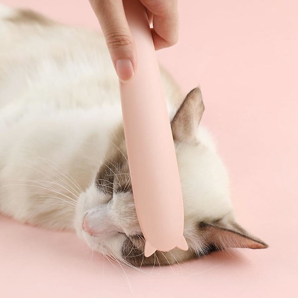 Pet Cat Hair Tongue Comb - ABS Material Clean and Massage Grooming Tool Pink